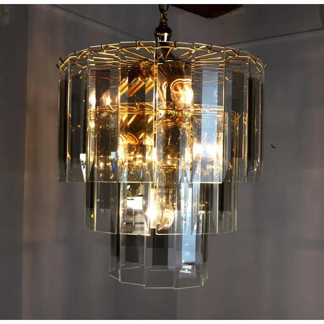 1970s Italian Veca Chandelier with 3 Levels, 1970s For Sale - Image 5 of 8