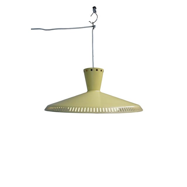 NB93 Yellow Pendant Lamp by Louis Kalff for Philips, 1950s For Sale - Image 10 of 11