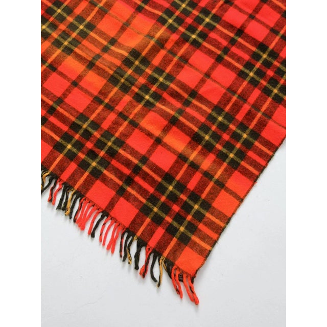 Textile Vintage Faribo Plaid Throw Blanket For Sale - Image 7 of 11