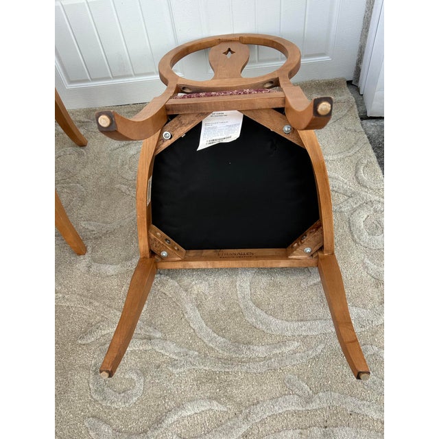 Vtg. Set of Six Ethan Allen Shield Back Transitional Style Dining Chairs For Sale - Image 16 of 17