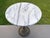 Vintage 17" Pierced Brass Side Table W/White & Grey Marble 15" Top For Sale - Image 4 of 7