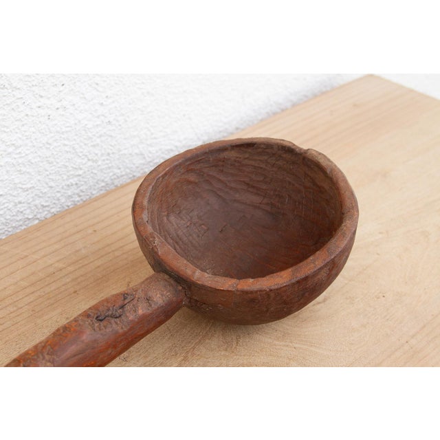 19th Century Large Rustic Culinary Wood Spoon For Sale - Image 5 of 9