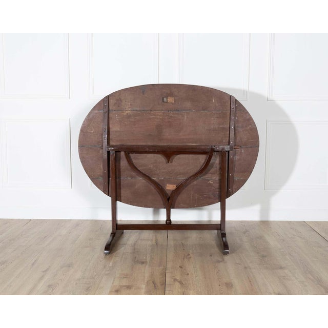 19th Century French Mahogany Winegrower’s Tilt-Top Table from Burgundy For Sale - Image 9 of 17