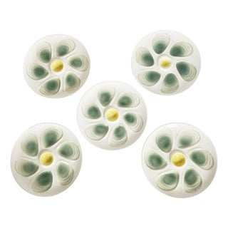 Vintage French Oysters Plates, 1960, Set of 5 For Sale