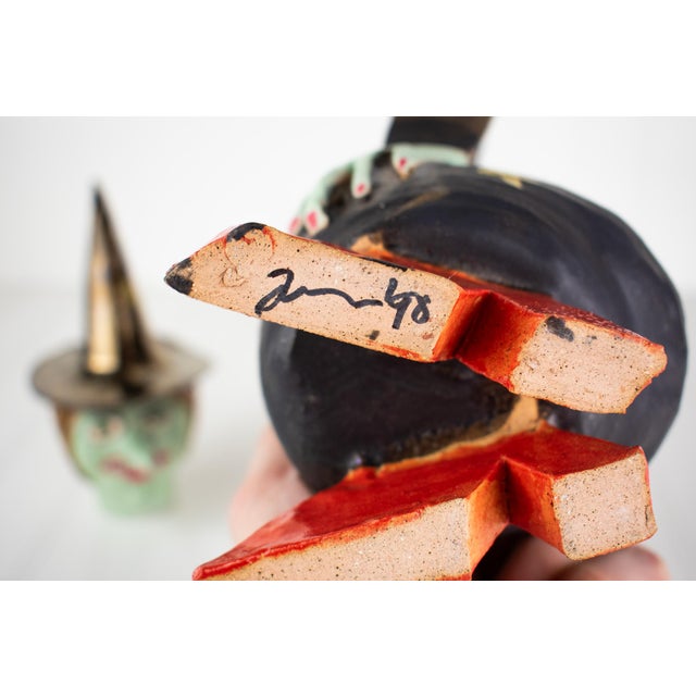 Signed, Dated Postmodern Feminist Sculptural Teapot Pottery - Witch Teapot, 1998 For Sale - Image 14 of 16