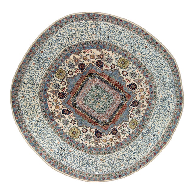 Oriental Hand Knotted Round Rug 10' x 10' #21388 For Sale