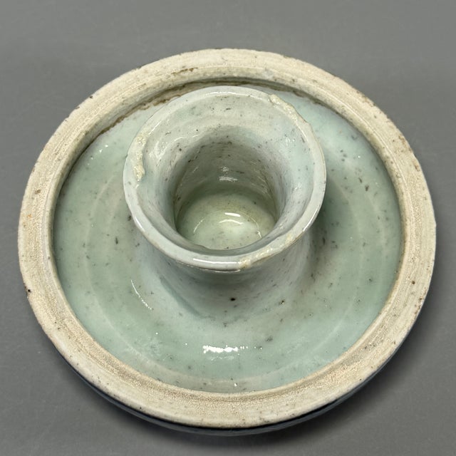 China Vintage Blue‑and‑White Porcelain Hollow‑Out Floral Incense Burner For Sale - Image 6 of 9