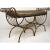 Tan 1960s Bench & Tiger Cushion Italian Florentine Hollywood Regency For Sale - Image 8 of 12
