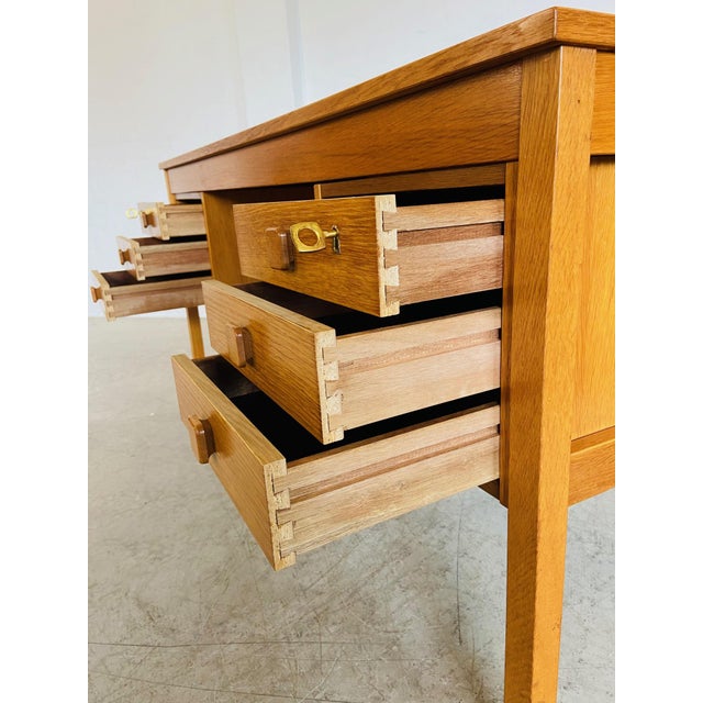 Mid-Century Danish Oak Desk from Domino Møbler, 1960s For Sale - Image 15 of 18