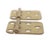 Pair of Vintage 1.75 X 1.5 In. Brass Face Mount Cabinet Hinges For Sale - Image 4 of 4