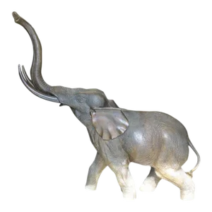 Early 20th Century Large Western Bronze Statue of an Elephant