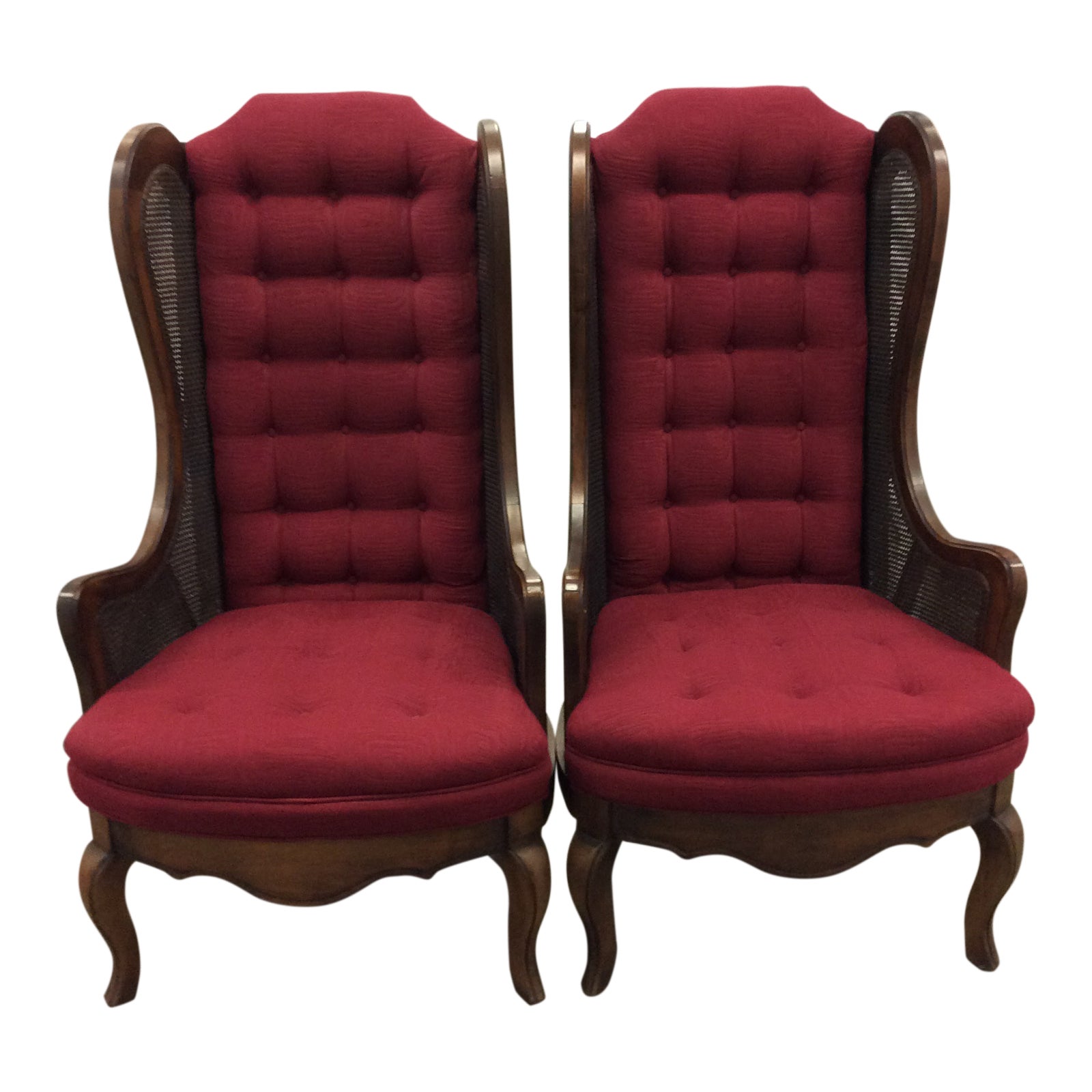 Mid Century Modern Wing Back Chairs A Pair Chairish