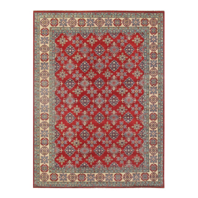 Pasargad Red Fine Kazak Rug - 9′11″ × 13′ For Sale