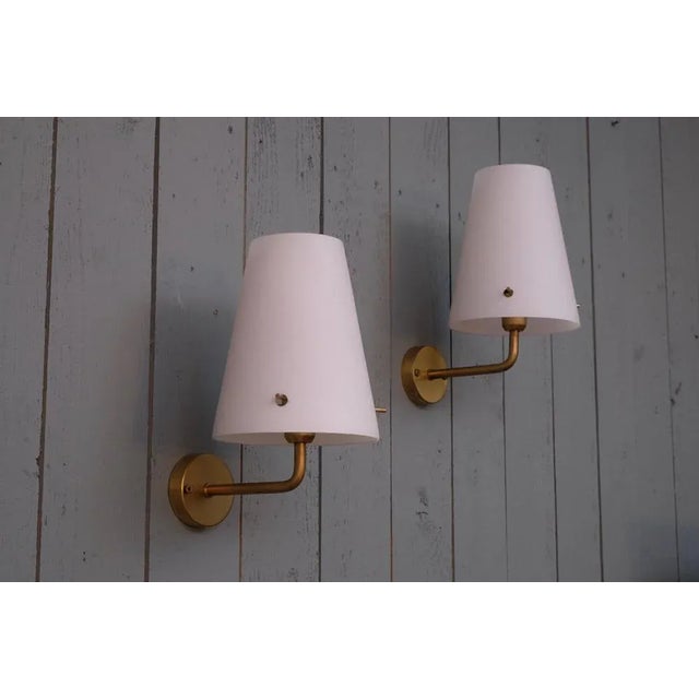 Brown Model 407 Wall Lamp by Hans Bergström, 1950s For Sale - Image 8 of 9