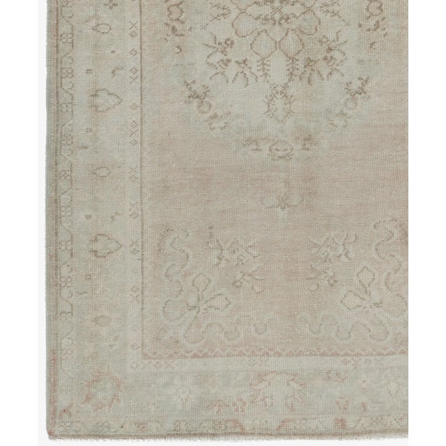 1940s Vintage Turkish Oushak Area Rug 3'4 X 6'2 For Sale - Image 4 of 9