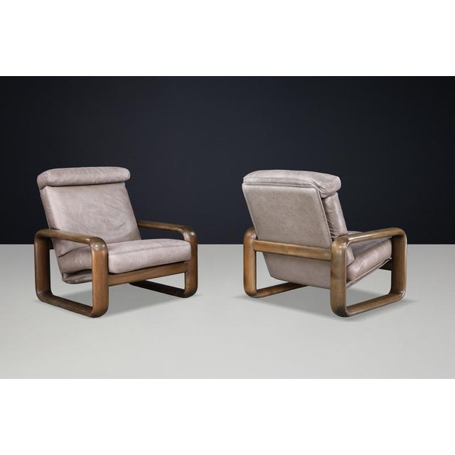 Hombre Leather Lounge Chairs by Burkhard Vogtherr for Rosenthal, Germany, 1970, Set of 2 For Sale - Image 11 of 17