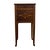 This vintage-style wooden accent table features an inset mottled brown marble top, a single top drawer with a brass pull,...