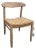 Blond Wood and Rush Seat Side Chair For Sale