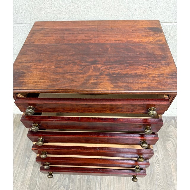 Vintage American Empire or Sheraton Style Lingerie Chest Semainier For Sale - Image 10 of 13
