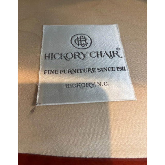 Vintage Cognac Leather Wingback Chair by Hickory Chair For Sale In Raleigh - Image 6 of 10