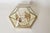 Metal Hexagonal Gold-Plated Flush Mount or Wall Lamp with Faceted Glass, Italy, 1980s For Sale - Image 7 of 18