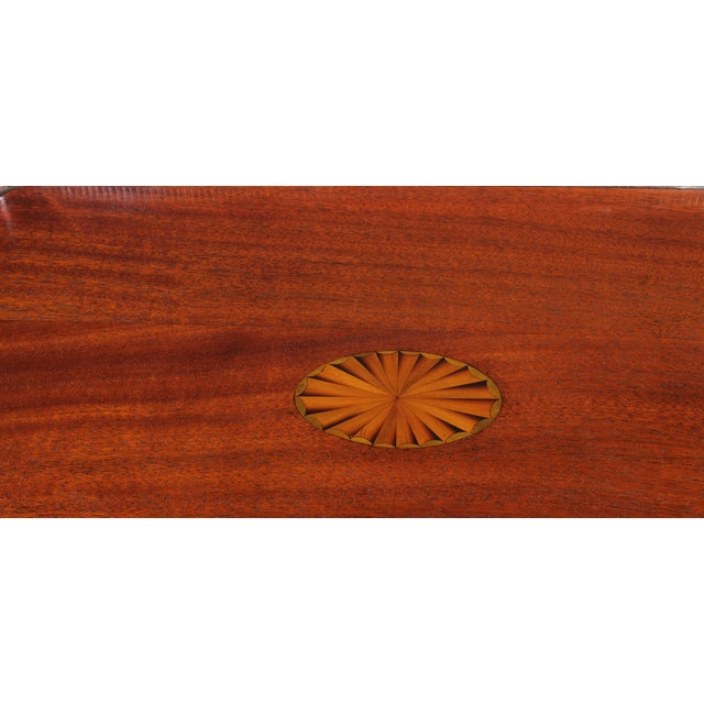 19th Century Silver-Plated Metal and Mahogany Tray For Sale - Image 9 of 10