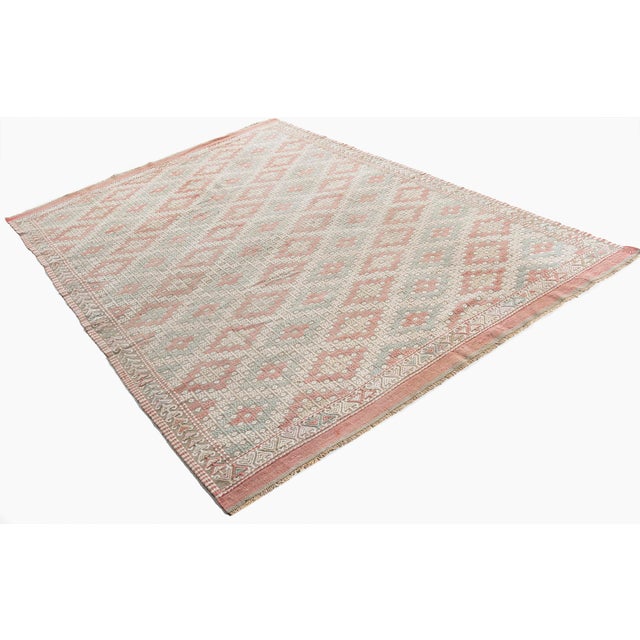 Vintage Turkish Jajim Flatweave Area Rug 5'1 X 8'11 For Sale In New York - Image 6 of 9