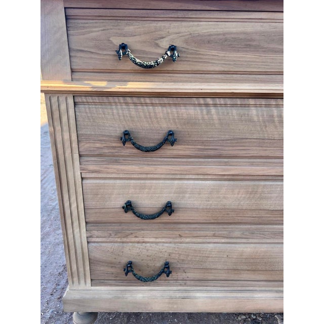 Wood 19th Century Louis XVI Marble Top Bleached Chest of Drawer / Commodes For Sale - Image 7 of 12