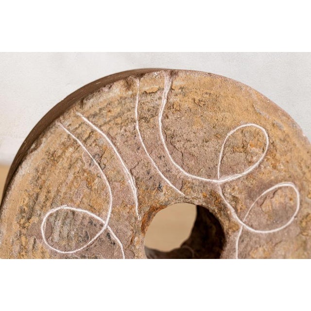 Gold The Wind Sculpture in Stone by Jean-Baptiste Van Den Heede For Sale - Image 8 of 10
