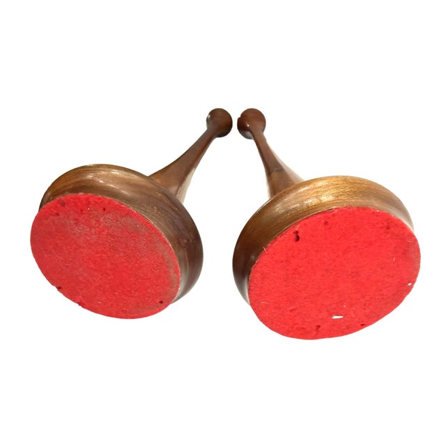 Mid Century Modern Teak Candle Sticks For Sale - Image 10 of 11