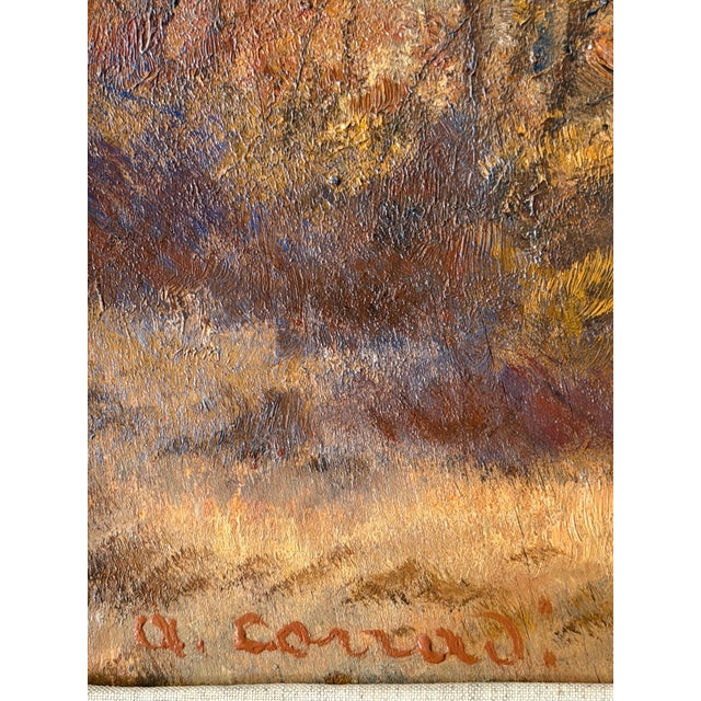 Alfonso Corradi, Rural Area with a Farmhouse in the Background., 1800s, Oil Painting on Panel For Sale - Image 4 of 5