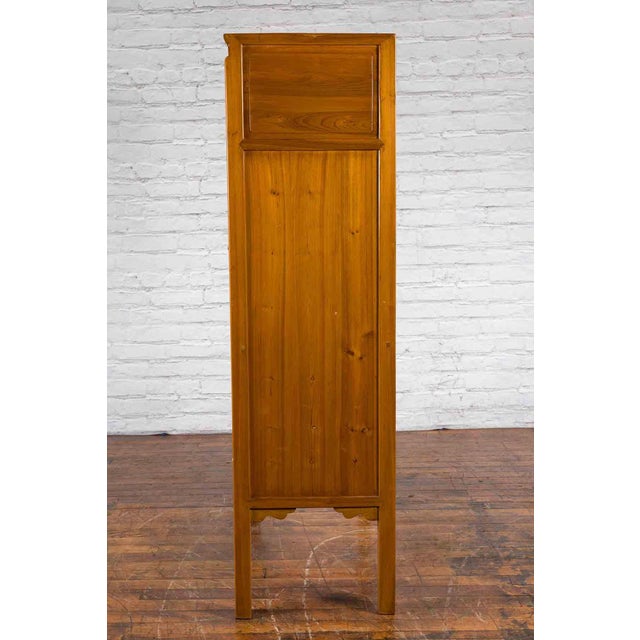 Chinese Early 20th Century Lacquered Armoire With Gilt Carved Warrior Motifs For Sale - Image 12 of 18