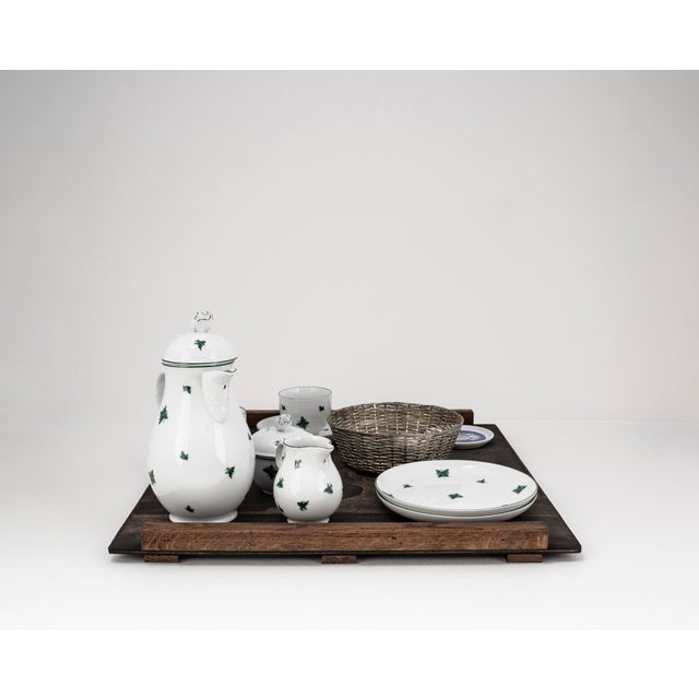 Wood Biedermeier Mirabell Tête-À-Tête for Two on Wooden Tray from Fürstenberg, 1990s, Set of 12 For Sale - Image 7 of 15