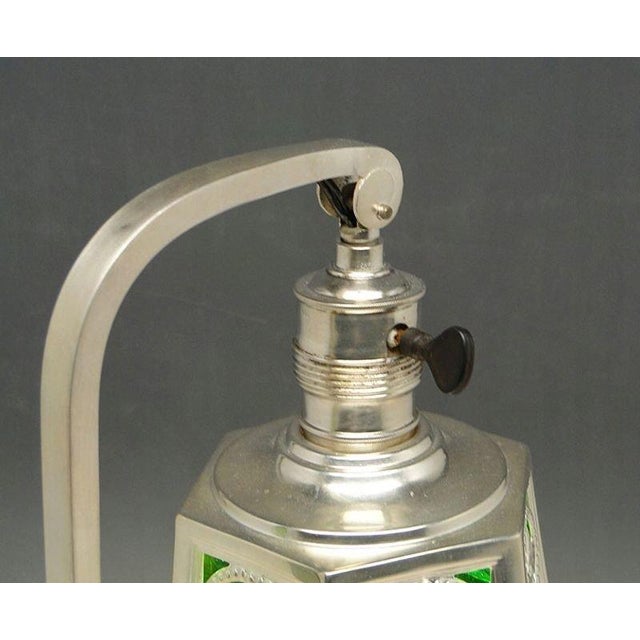 Art Nouveau Silver-Plated Desk Lamp, Early 20th-Century For Sale - Image 9 of 13