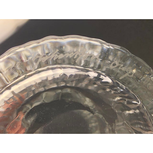 Glass 1960s Mid Century Modern Iittala Textured Glass Vase For Sale - Image 7 of 8