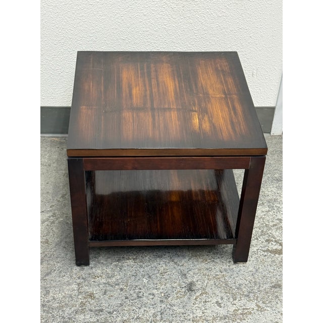 Circa 2007 Williams-Sonoma Home Nassau Square Side Table For Sale - Image 11 of 12