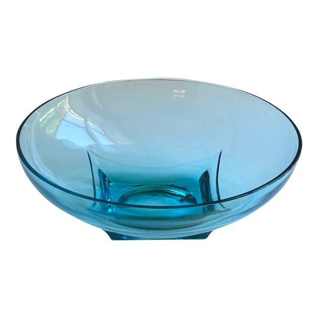 1960s Hazel Atlas Capri Blue Bowl For Sale