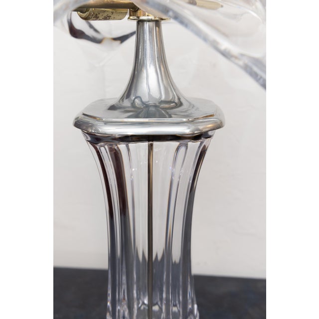 Pair of Mid-Century Transparent Glass Lamps For Sale In West Palm - Image 6 of 8
