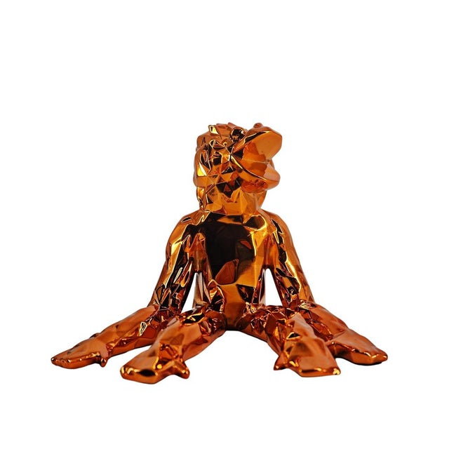 Orange Orange Resin Jean-Marc Spirit from Richard Orlinski For Sale - Image 8 of 8
