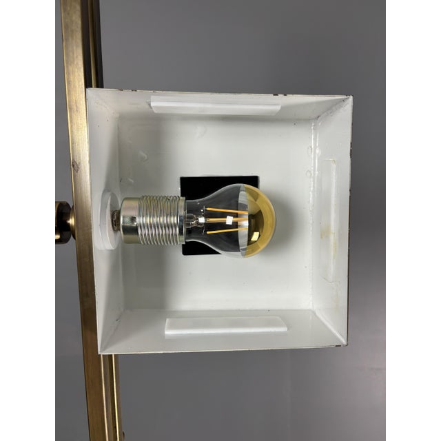 Art Deco Bauhaus Brass Adjustable Floor Lamp in the style of Marcel Breuer, 1980s For Sale - Image 12 of 18