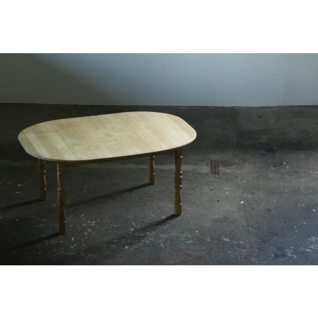 Wood Vintage Scandinavian Oak Extendable Dining Table with Two Leaves in the style of Henning Kjærnulf, 1960s For Sale - Image 7 of 18