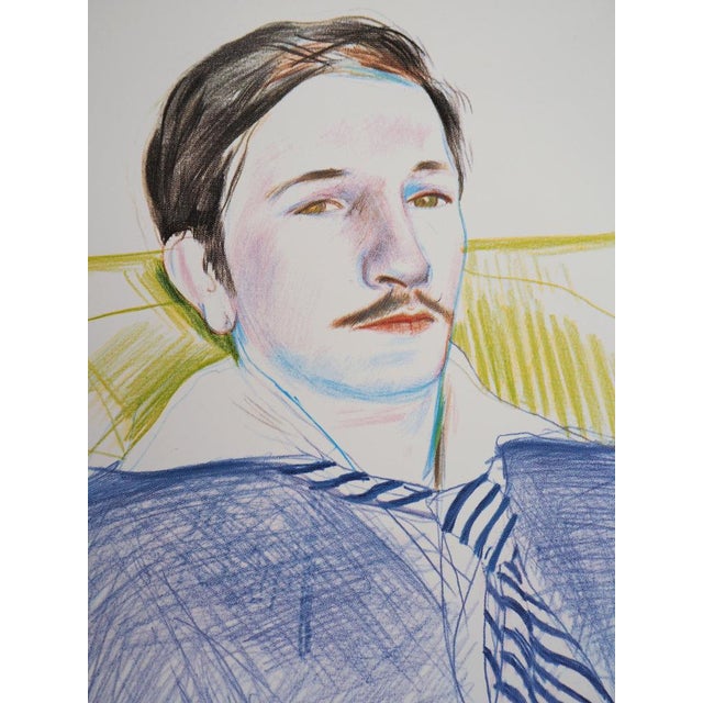 Portrait of a Young Man Poster after David Hockney For Sale - Image 5 of 7