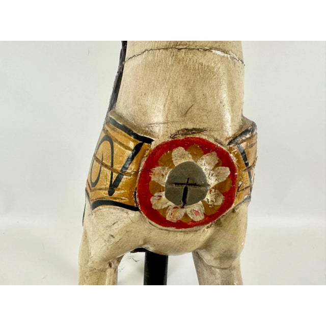 Carved Wooden Hand-Painted Carousel Horse, 1900s For Sale - Image 12 of 18