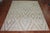 Modern Zabihi Collection Turkish Tulu White Blue Gray Carpet - 8'3" x 8'3" For Sale - Image 9 of 9