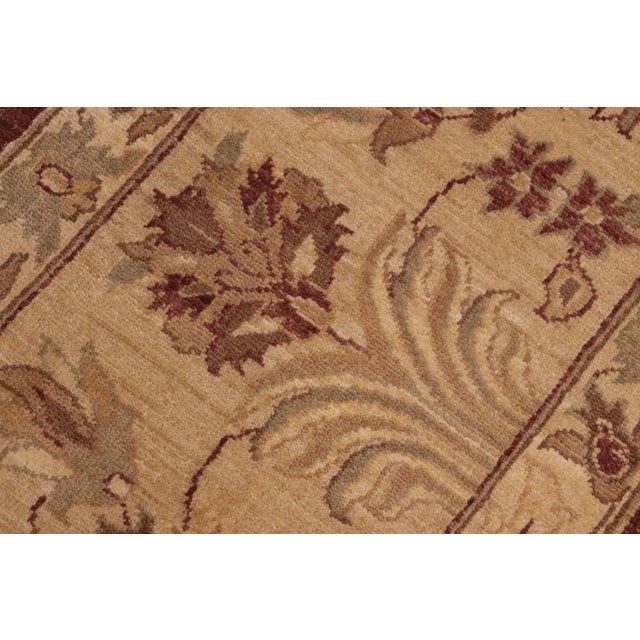 Textile Oriental Ziegler Brown Tan Hand-Knotted Wool Rug - 10'0'' X 13'8'' For Sale - Image 7 of 8