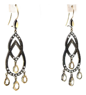 Gold and Silver Earrings, Set of 2