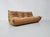 Mid-Century Modern French 3-Seater Togo Sofa in Camel Leather attributed to Michel Ducaroy for Ligne Roset For Sale - Image 3 of 14