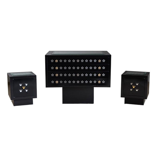 Chest of Drawers and Night Stands by Matteo Thun, Italy 1980s, 3 Pieces For Sale