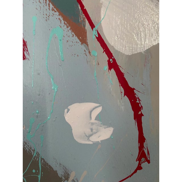 1990s 1990s Unframed Original Abstract Painting For Sale - Image 5 of 9