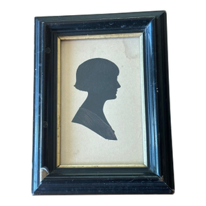 Edwardian Framed Silhouette by Handrup
